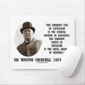 Churchill inhärenter Laster des Kapitalismus Mousepad (Mit Mouse)