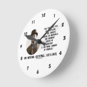 Churchill inhärenter Laster des Kapitalismus Runde Wanduhr (Winkel)