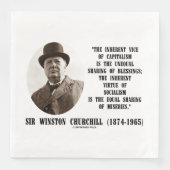 Churchill inhärenter Laster des Kapitalismus Serviette (Vorderseite)
