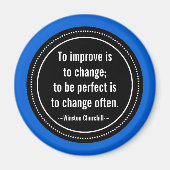 Churchill Inspiration Zitat Magnet (Vorne)