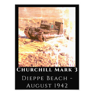 Churchill Mark 3 Model Tank Poster