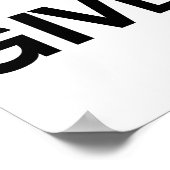 Churchill Motivierend Zitat - Gebt niemals auf Poster (Ecke)