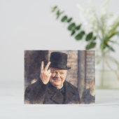 Churchill Postkarte (Stehend Vorderseite)