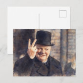 Churchill Postkarte (Vorne/Hinten)