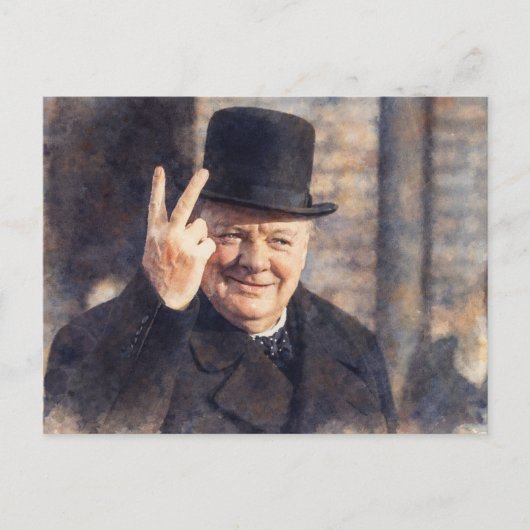 Churchill Postkarte (Vorderseite)