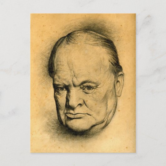Churchill Postkarte (Vorderseite)