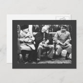Churchill, Roosavelt & Stalin - In Jalta Postkarte (Vorne/Hinten)