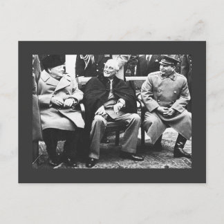 Churchill, Roosavelt & Stalin - In Jalta Postkarte