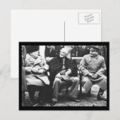 Churchill, Roosavelt & Stalin - In Jalta Postkarte (Vorne/Hinten)