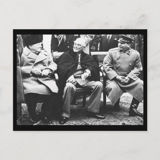 Churchill, Roosavelt & Stalin - In Jalta Postkarte
