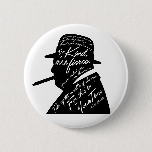 Churchill runder Knopf Button (Vorderseite)