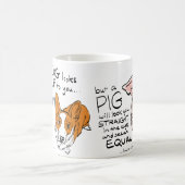 Churchill Schwein-Zitat Kaffeetasse (Mittel)