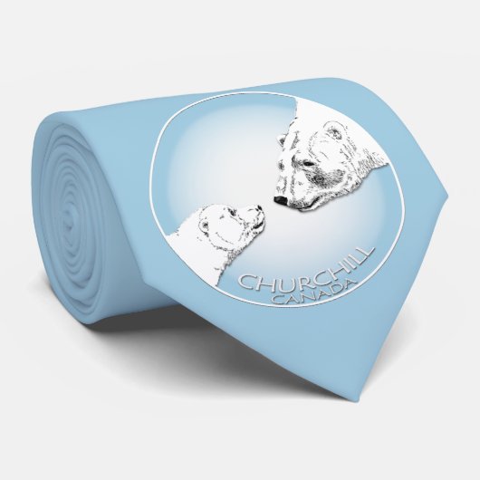 Churchill Souvenir Necktie Polar Bären Krawatte (Gerollt)