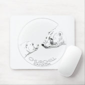 Churchill Souvenirs Polar Bären Kunst Shirt und Ge Mousepad (Mit Mouse)