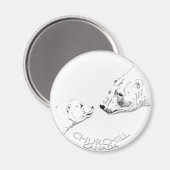 Churchill Souvenirs Polar Bären Magnete und Gesche Magnet (Vorderseite/Rückseite)