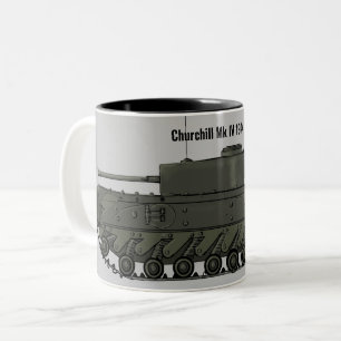Churchill Tank UK 1944 Zweifarbige Tasse