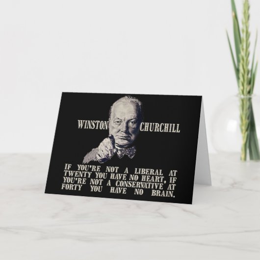 Churchill über die Konservativen und Liberalen Karte (Vorderseite)