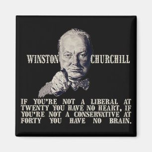 Churchill über die Konservativen und Liberalen Magnet