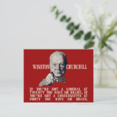 Churchill über die Konservativen und Liberalen Postkarte (Stehend Vorderseite)