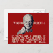 Churchill über die Konservativen und Liberalen Postkarte (Vorne/Hinten)