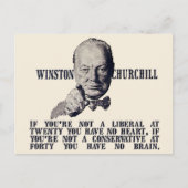 Churchill über die Konservativen und Liberalen Postkarte (Vorderseite)