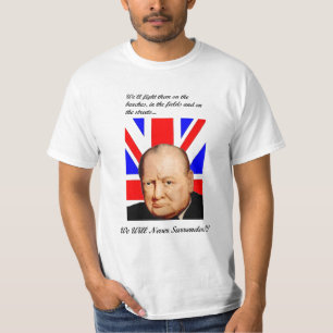 Churchill übergeben nie grundlegenden T - Shirt