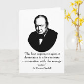 Churchill und Funny Zitat Karte (Gelbe Blume)