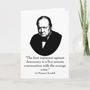 Churchill und Funny Zitat Karte