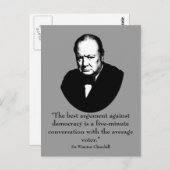 Churchill und Funny Zitat Postkarte (Vorne/Hinten)