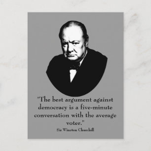 Churchill und Funny Zitat Postkarte