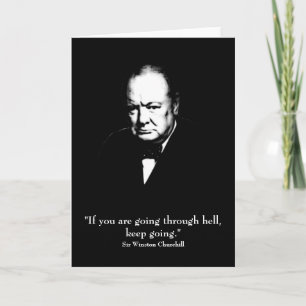 Churchill und Zitat Karte