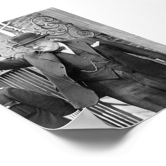 Churchill V sign Poster (Ecke)