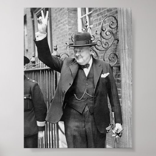 Churchill V sign Poster (Vorne)