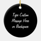 Churchill Verzierungs-personalisierter polarer Bär Keramik Ornament (Hinten)