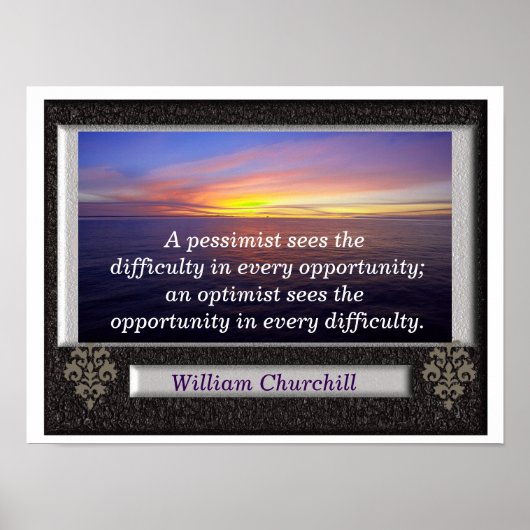 Churchill Zitat - Poster (Vorne)