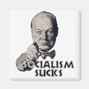 Churchill Zitat: Sozialismus ist zum Kotzen! Magnet