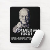 Churchill Zitat: Sozialismus ist zum Kotzen! Mousepad (Mit Mouse)