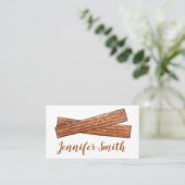 Churro Fried Teig Konditorei Koch Bäckerei Spanisc Visitenkarte (Stehend Vorderseite)