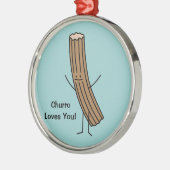 Churro Lieben Sie! Ornament Aus Metall (Links)