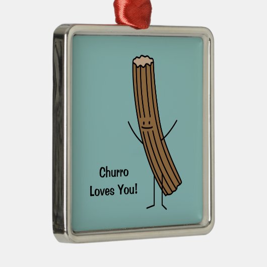 Churro Lieben Sie! Silbernes Ornament (Rechts)