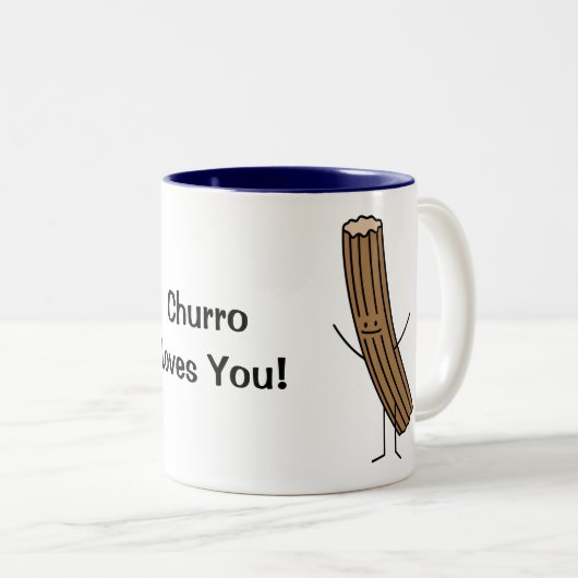Churro Lieben Sie! Zweifarbige Tasse (VorderseiteRechts)