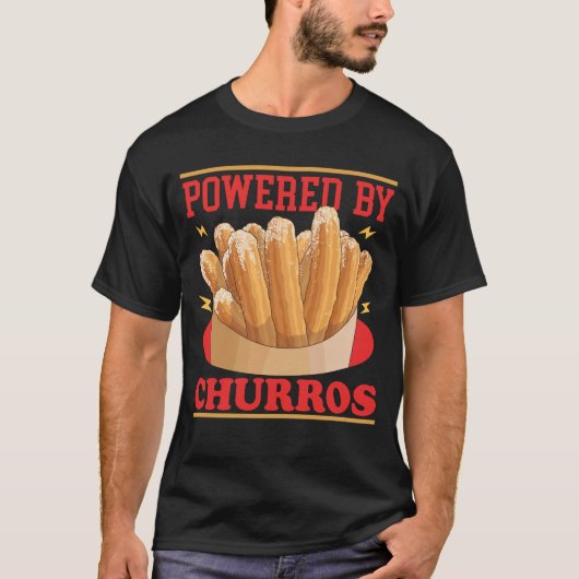 Churro Lover Powered by Churros T-Shirt (Vorderseite)
