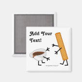 Churro & Schokolade - individuell anpassbar Magnet (Vorderseite/Rückseite)