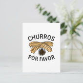 Churros Por Favor Postkarte (Stehend Vorderseite)