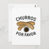 Churros Por Favor Postkarte (Vorne/Hinten)
