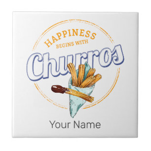 Churros Snack Vintage Dessert Retro Straßenessen Fliese