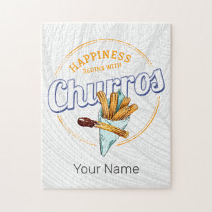 Churros Snack Vintage Dessert Retro Straßenessen Puzzle