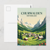 Churwalden Schweiz Postkarte (Vorne/Hinten)