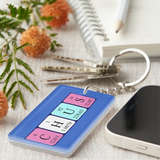 Chus Periodenschlüsselring Schlüsselanhänger (Vorderseite rechts)