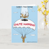 Chute Happens Funny Gifts & Sammlerstücke Karte (Gelbe Blume)